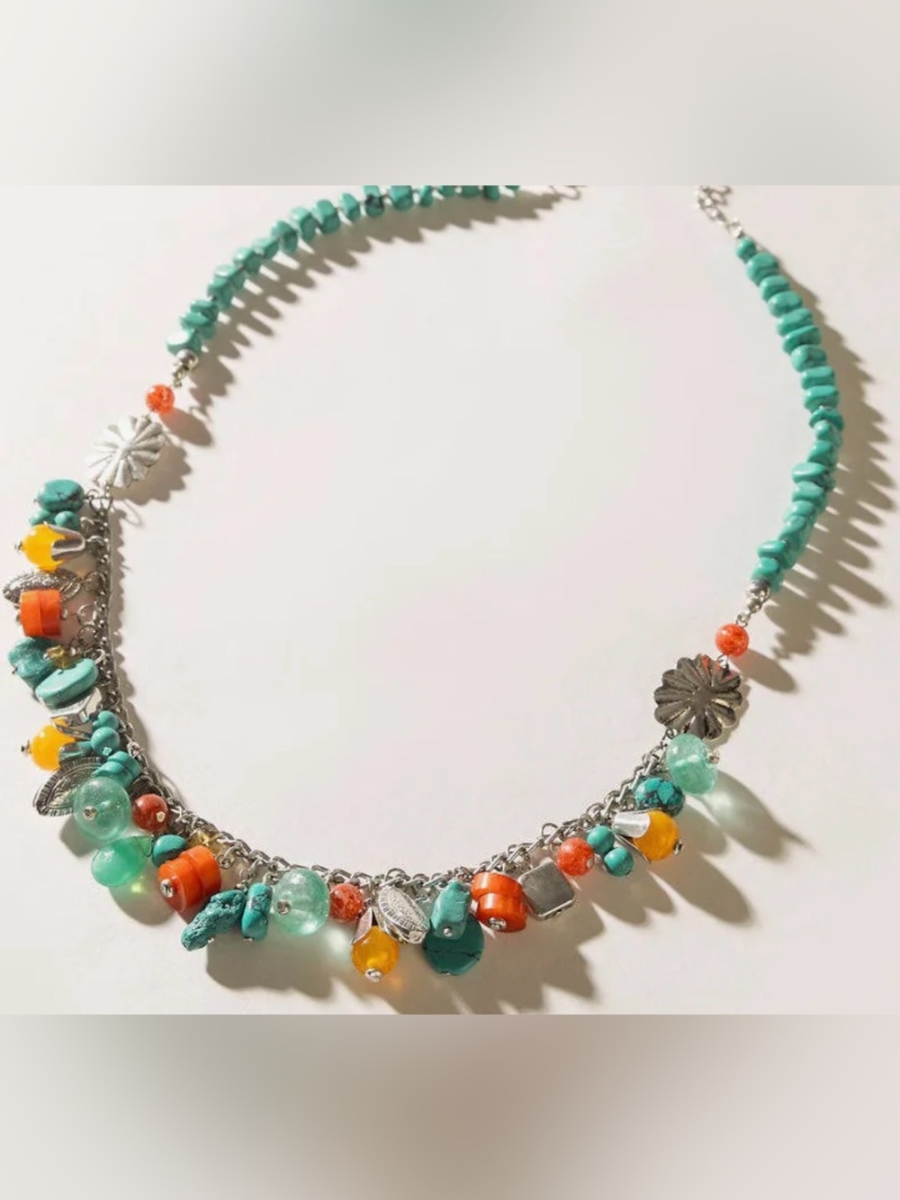 Myra Bag Mesa Mosaic Turquoise Necklace in Sunburst Turquoise
